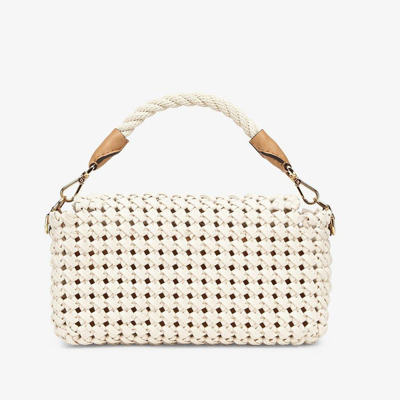 BAGUETTE Beige Canvas Interlace Bag