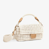 BAGUETTE Beige Canvas Interlace Bag