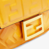 BAGUETTE Orange Nappa Leather Bag Featuring The FF Motif