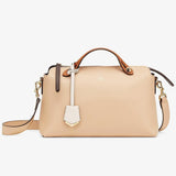 BY THE WAY MEDIUM Beige Leather Boston Bag