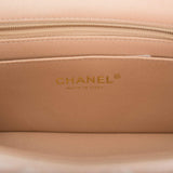 Chanel Beige Iridescent Quilted Lambskin Rectangular Mini Classic Flap Bag Light Gold Hardware