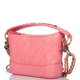 Chanel Gabrielle 20 Hobo Bag Pink Lambskin Mixed Metal Hardware