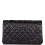 Chanel Medium Classic Double Flap Bag SO Black Lambskin Quilted Black Hardware