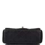 Chanel Black Quilted Lambskin Rectangular Mini Classic Flap Bag Silver Hardware