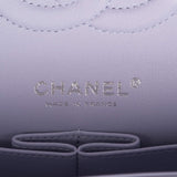 Chanel Medium Classic Double Flap Bag Lavender Quilted Caviar Silver Hardware