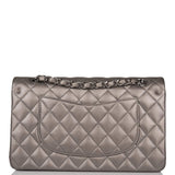 Chanel Medium Classic Double Flap Bag Ruthenium Lambskin Ruthenium Hardware