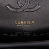 Chanel Medium Classic Double Flap Bag Black Quilted Lambskin Rose Gold Hardware