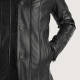 Francis B-3 Black Leather Bomber Jacket