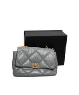 Chanel Large Grey 19 Shoulder Bag - ASL1590 - Cap N Wrap