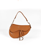 Brown Leather Dior Saddle Bag GHW - Cap N Wrap