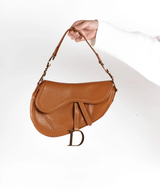 Brown Leather Dior Saddle Bag GHW - Cap N Wrap